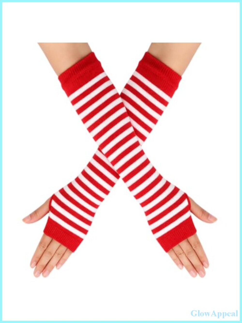 Women's Fingerless Gloves Arm Warmers - Stretchy Knit Accessory for Cosplay,